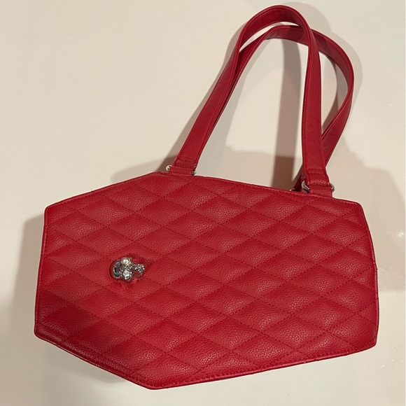 Lux de Ville Handbags - Lux De Ville Matte Red Coffin Handbag Rockabilly Skull Purse